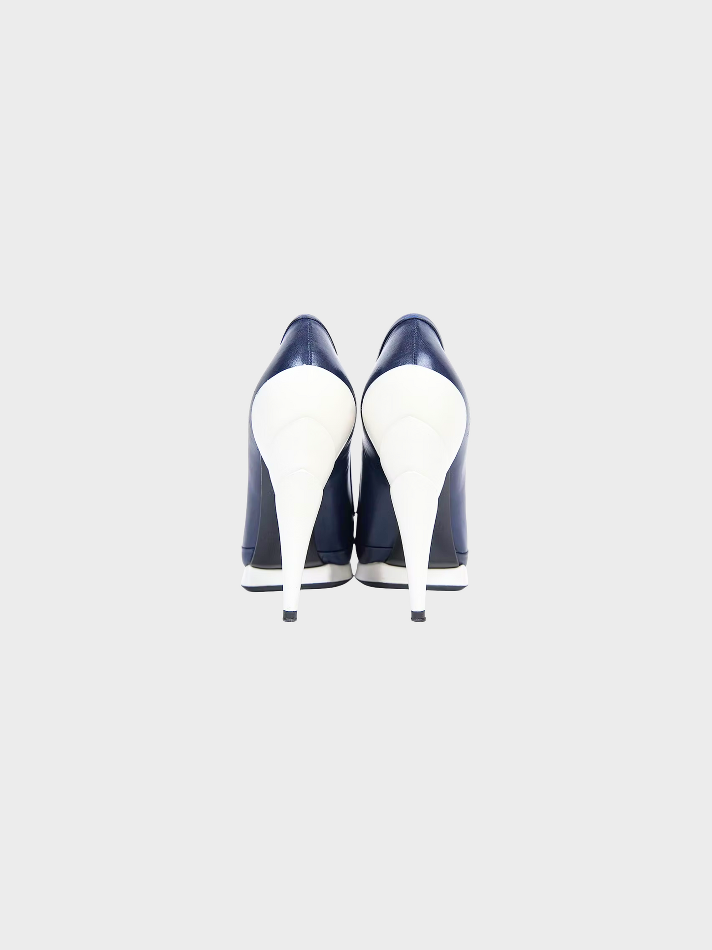 Miu Miu FW 2008 Navy Blue Stacked Pumps