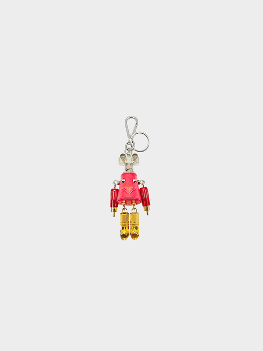 Prada 2010s Pink Julietta Lady Robot Keychain