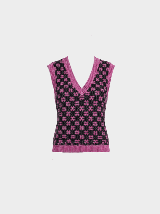 Chanel 2000s Angora Knitted Sweater Vest