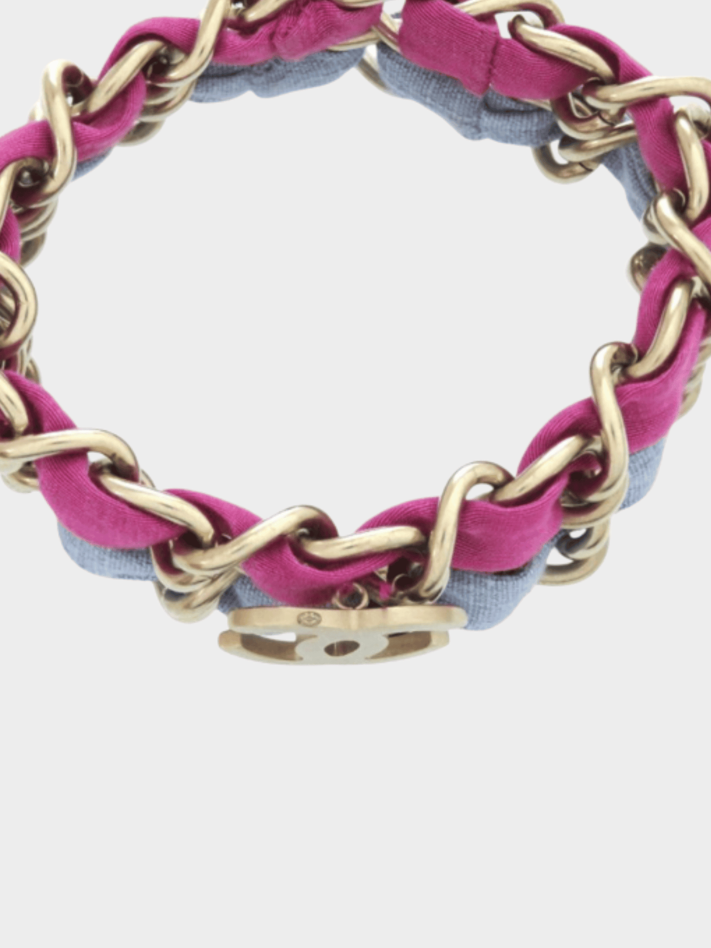 Chanel 2010s Double Chain Coco Mark Bracelet