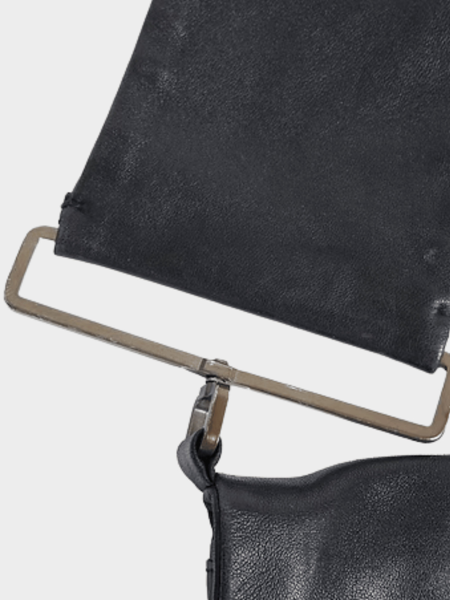 Prada SS 2001 All Black Flat Leather Bag