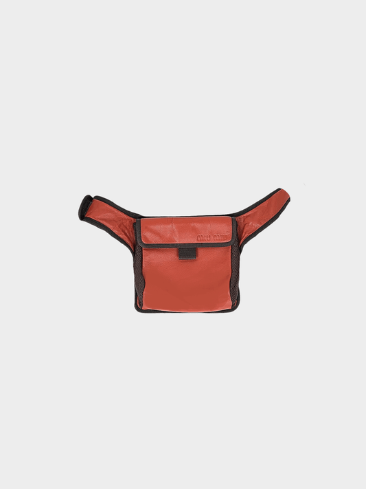 Miu Miu FW 1999 Orange Leather Waist Bag