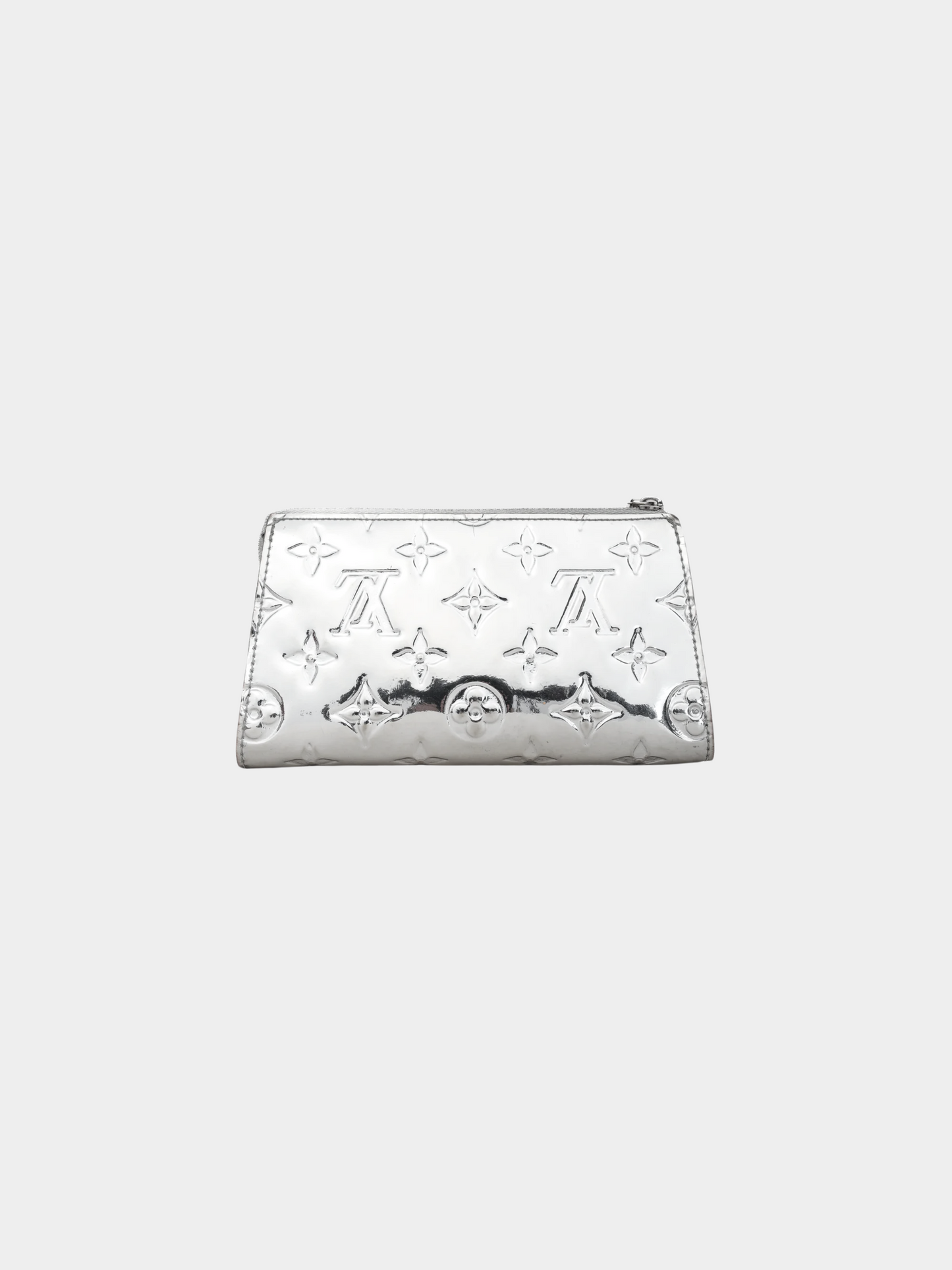 Louis Vuitton 2009 Silver Monogram Miroir Cosmetic Pouch MM