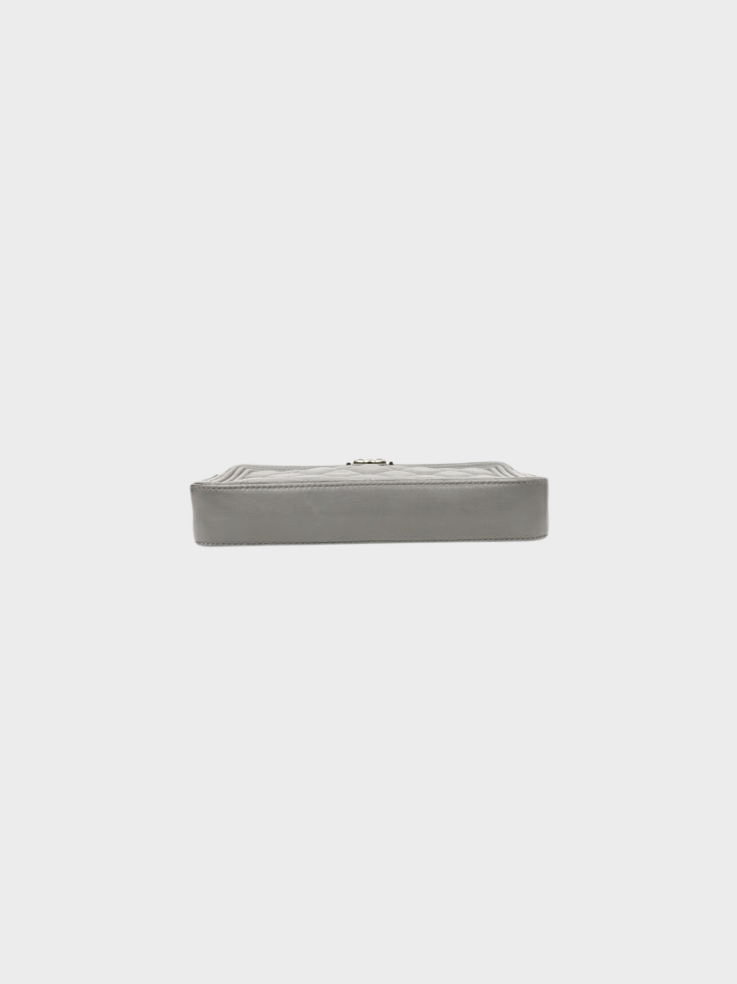 Chanel 2016 Grey Leboy Chain Wallet