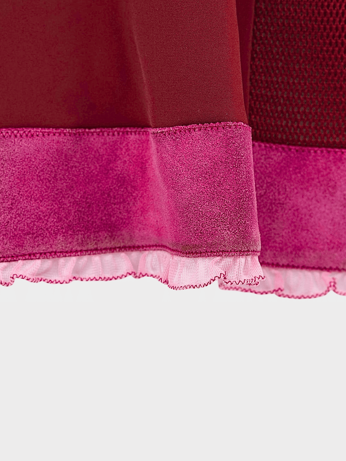 Miu Miu FW 1999 Runway Maroon Flared Skirt