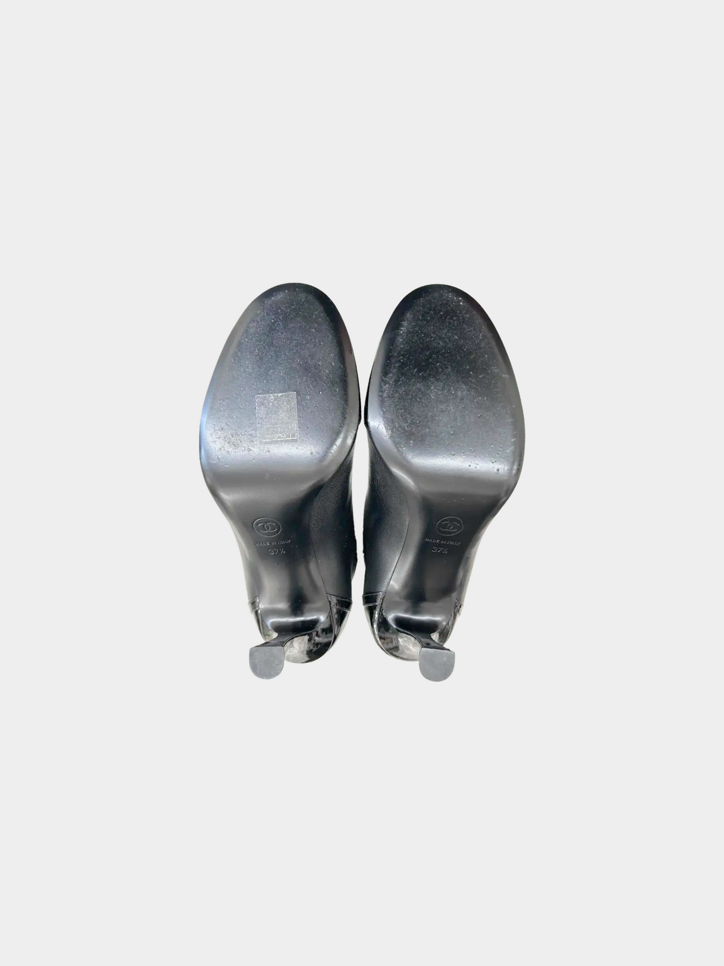 Chanel 2020 Black Leather Charm Boots