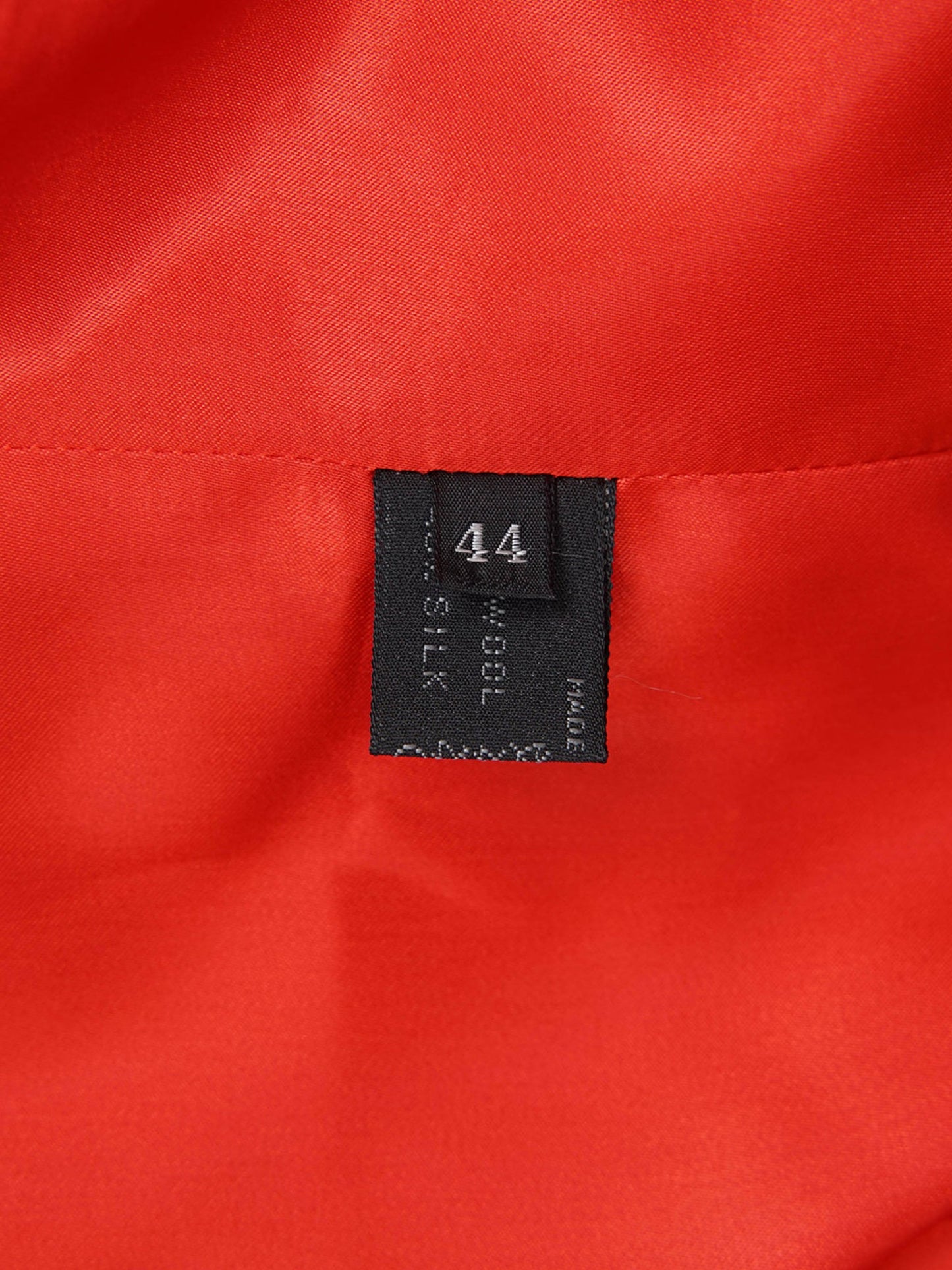 Prada FW 1995 Red Silk Blazer and Skirt Set