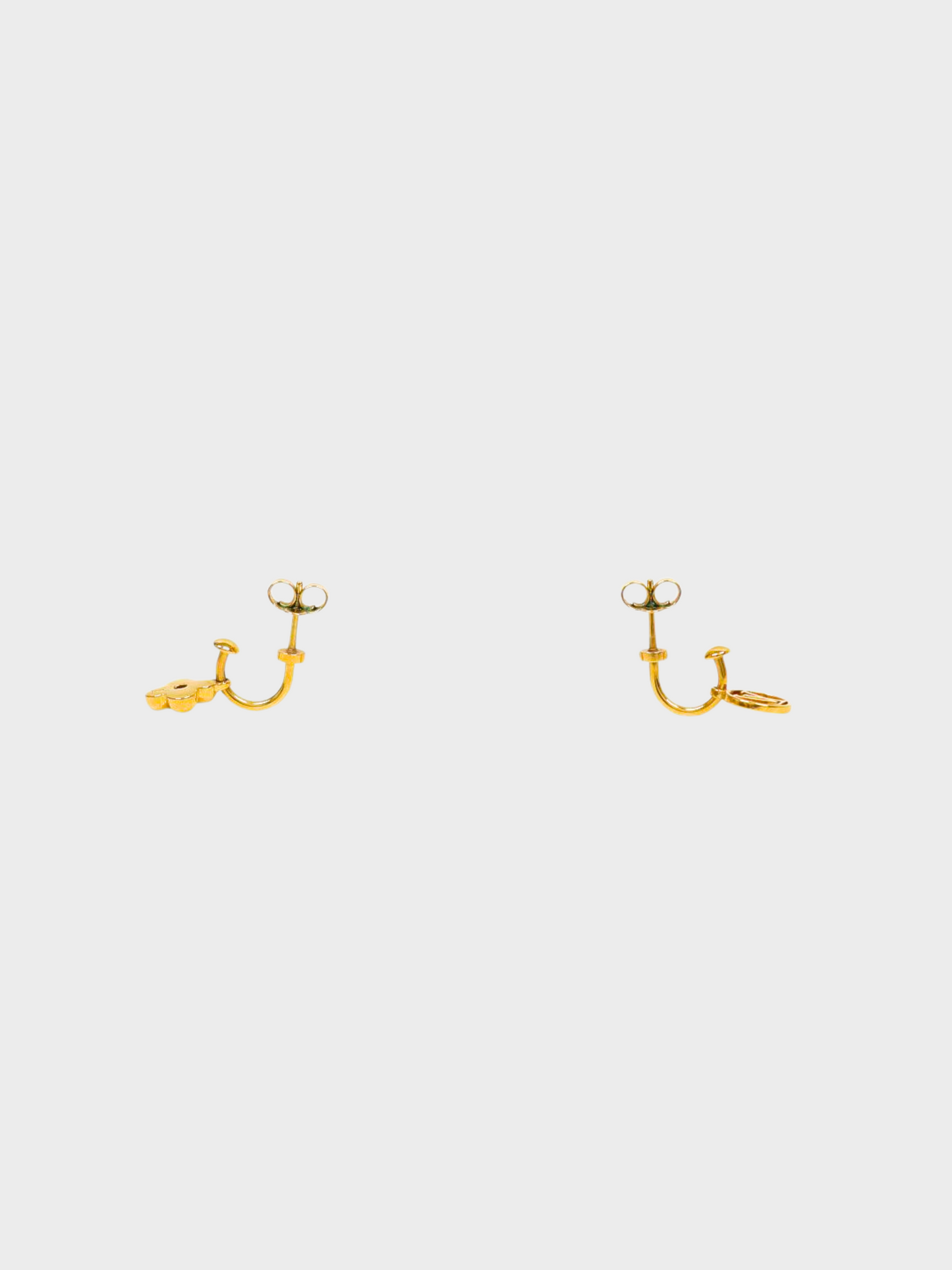 Louis Vuitton 2000s Gold Monogram Hanging Earrings