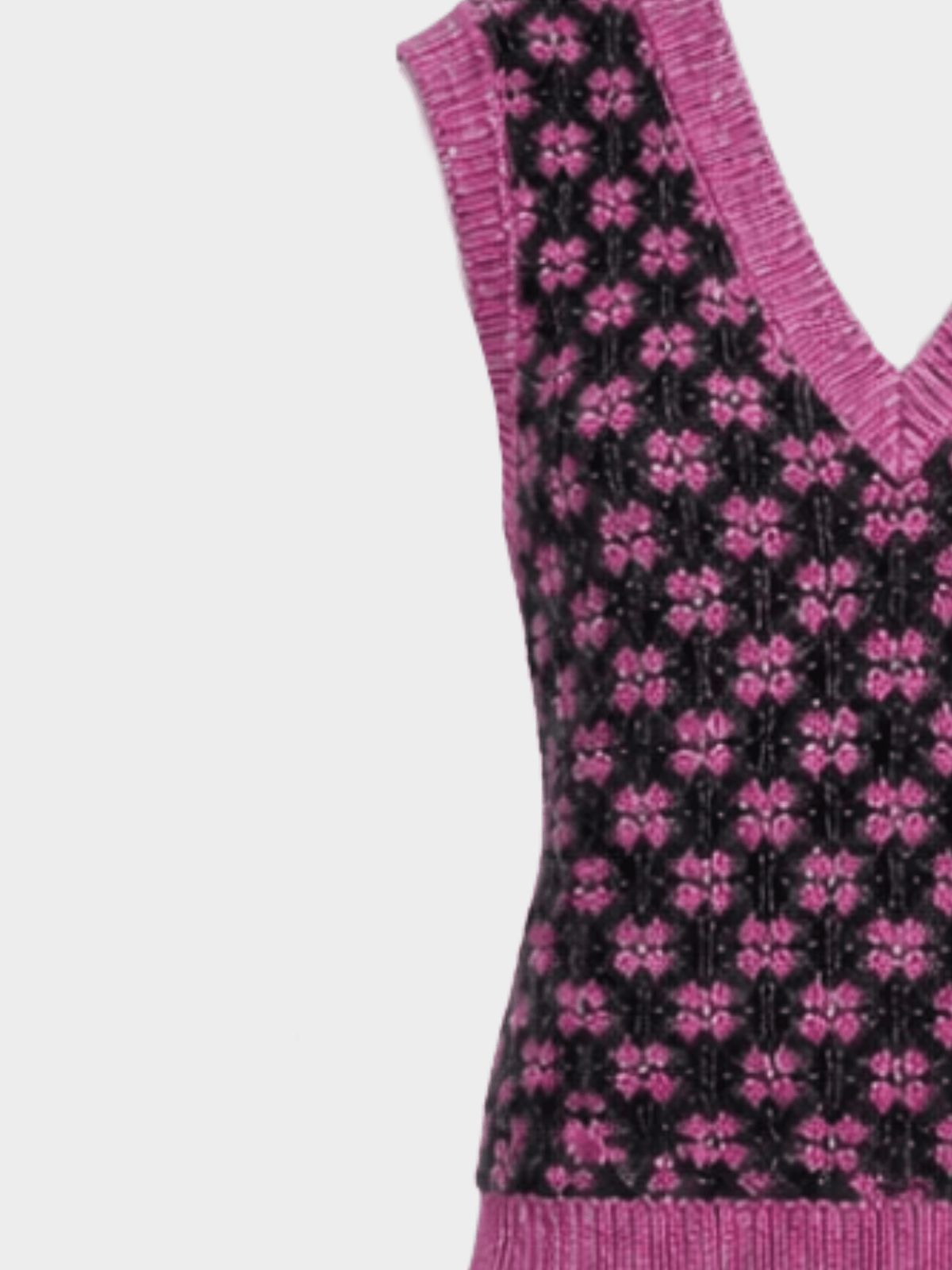 Chanel 2000s Angora Knitted Sweater Vest