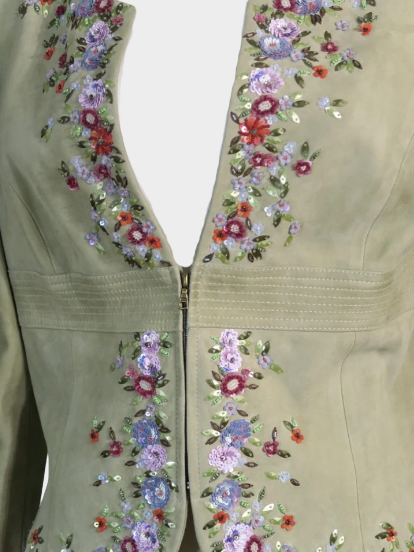 Valentino 2000s Lamb Leather Floral Print Evening Jacket