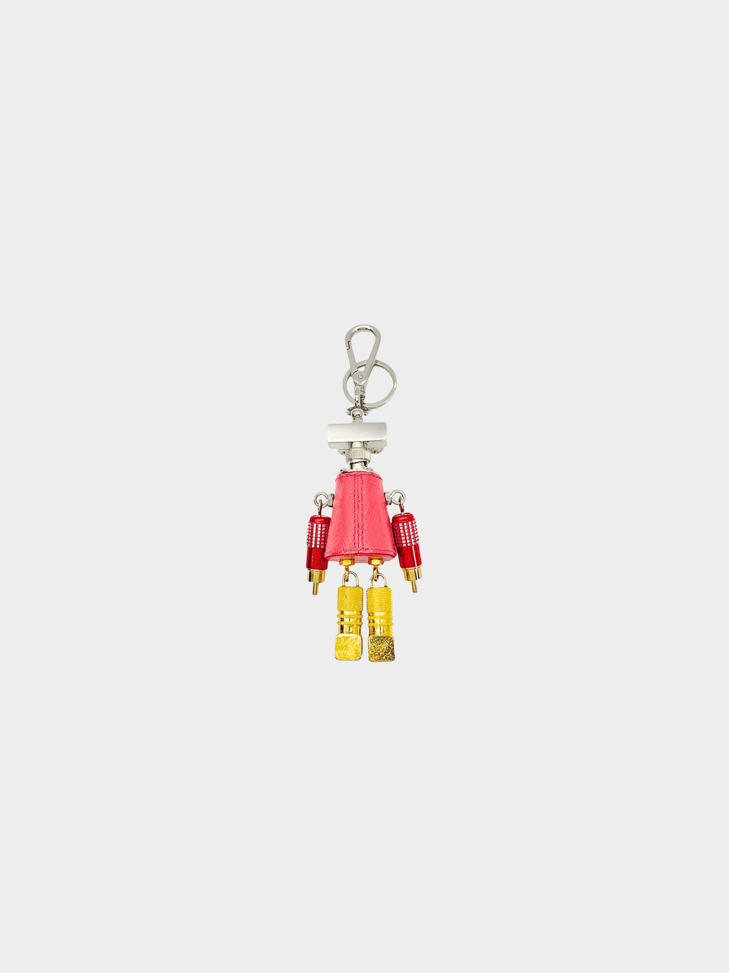 Prada 2010s Pink Julietta Lady Robot Keychain
