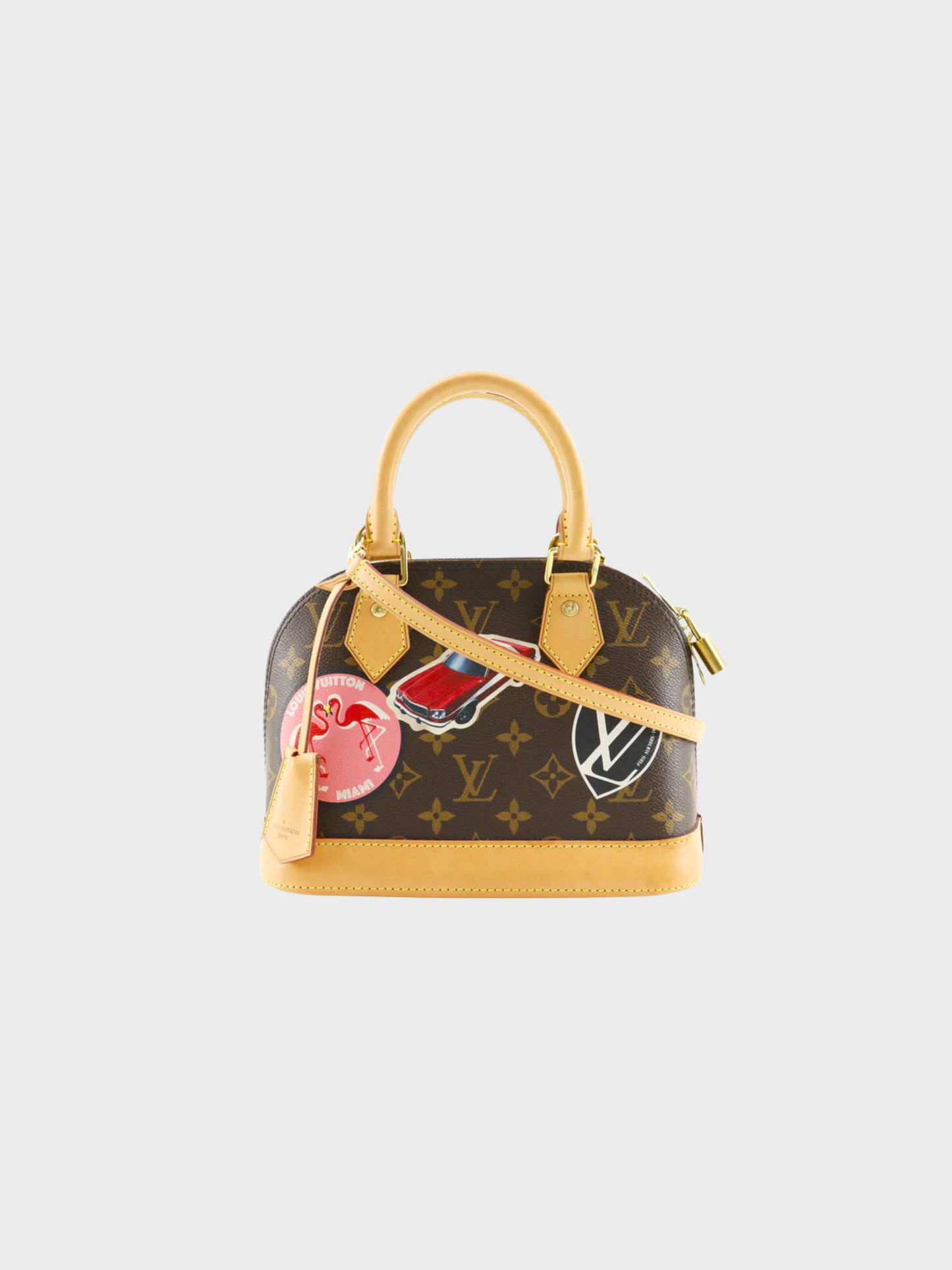 Louis Vuitton 2016 Brown Monogram Alma BB World Tour Handbag