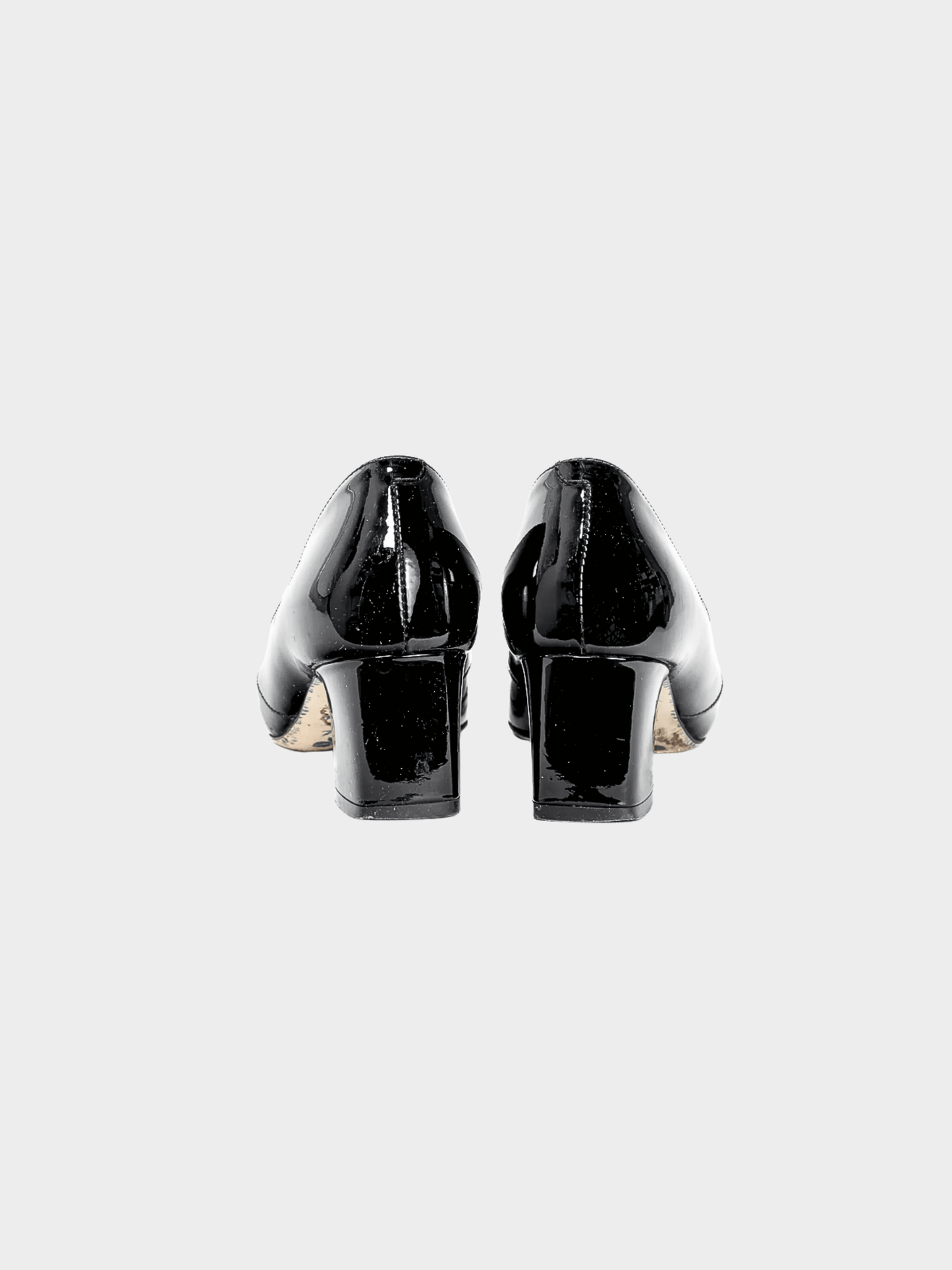 Gucci 2010s Victoire Black Patent-Leather GG Loafer Pumps