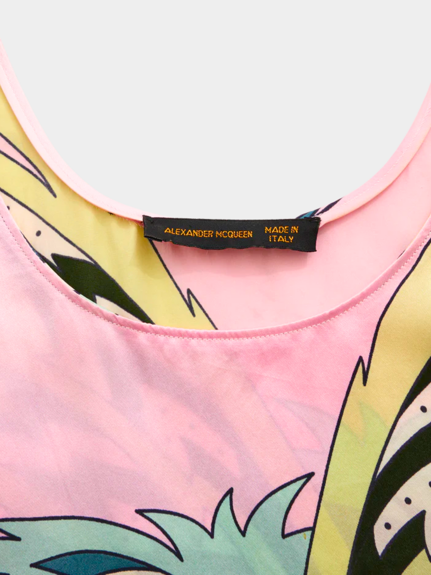 Alexander McQueen SS 2001 Voss Pink Paisley Print Silk Top