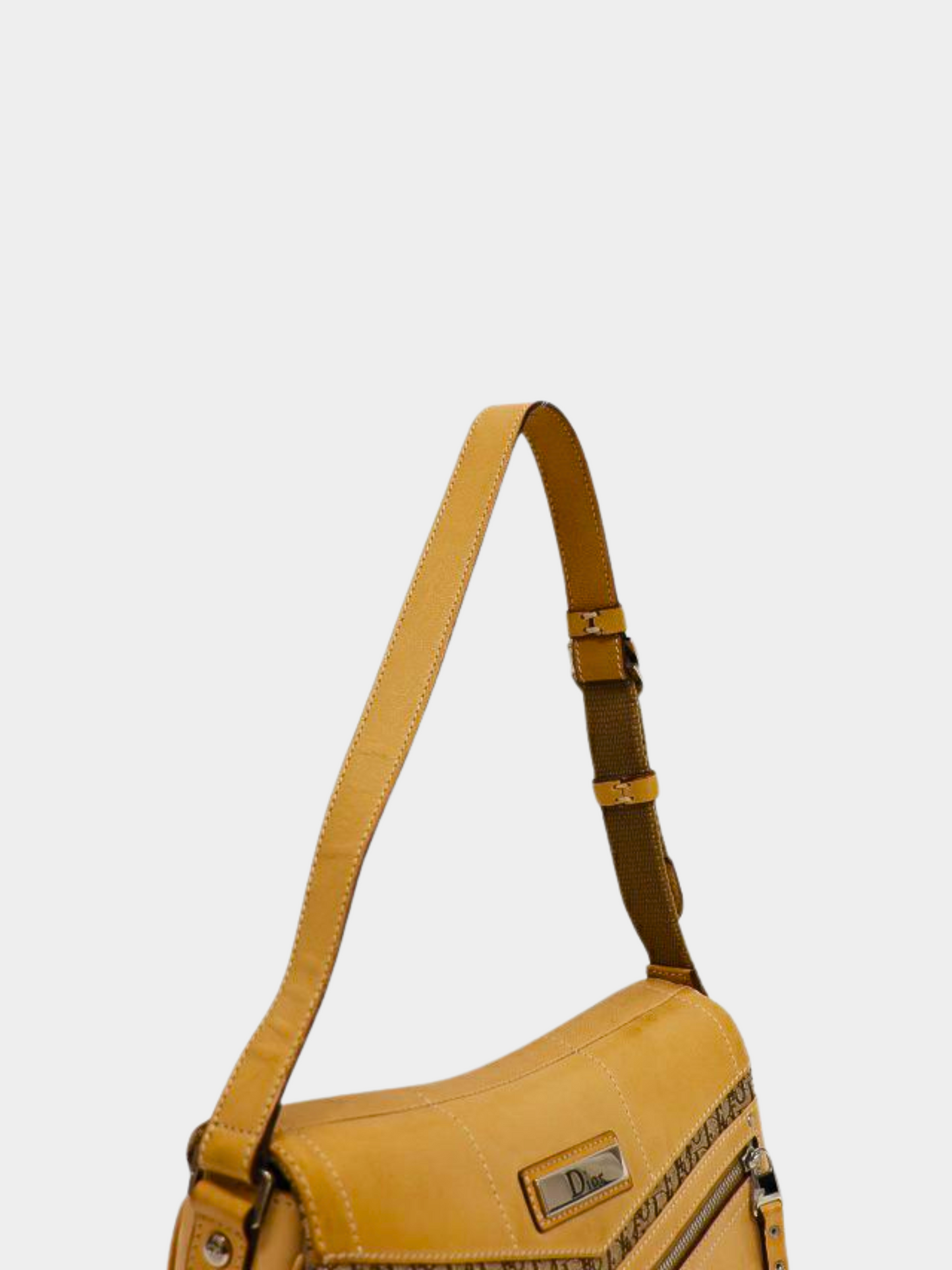 Christian Dior 2000s Beige Monogram Canvas Leather bag