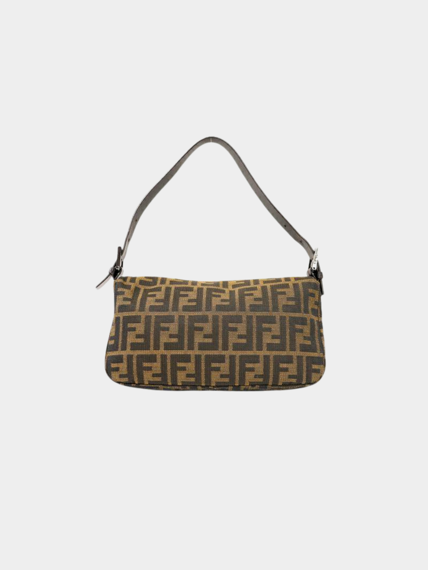 Fendi 2000s Brown Monogram Mamma Baguette Bag