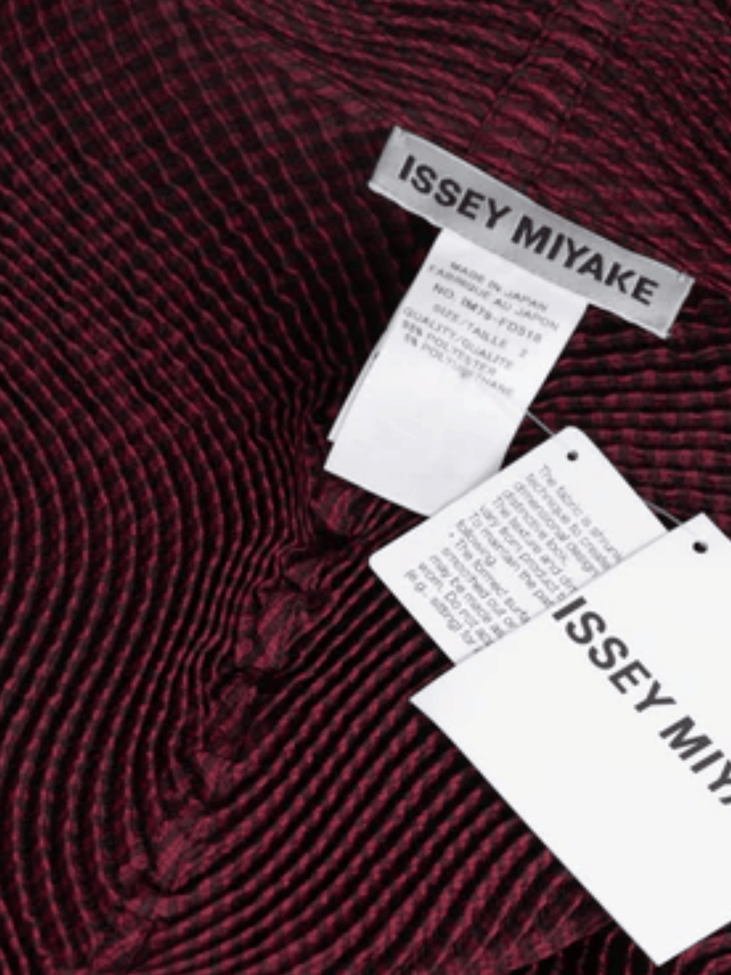 Issey Miyake FW 2017 Pleated Burgundy Sculptural Jacket
