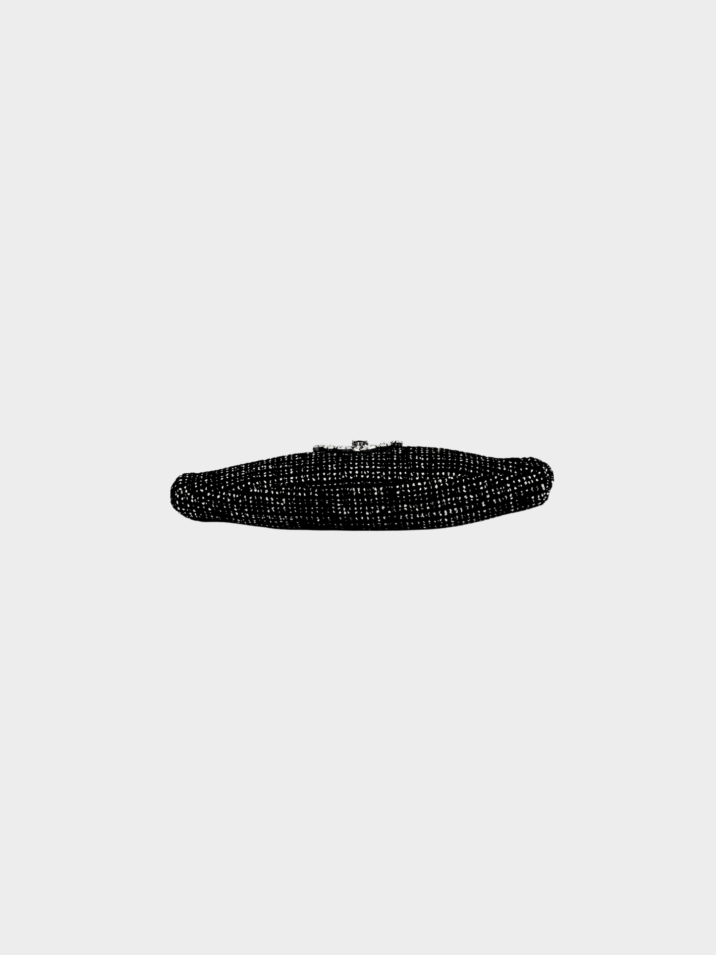 Chanel 2010s Black Tweed Perfume Bottle Clutch Bag
