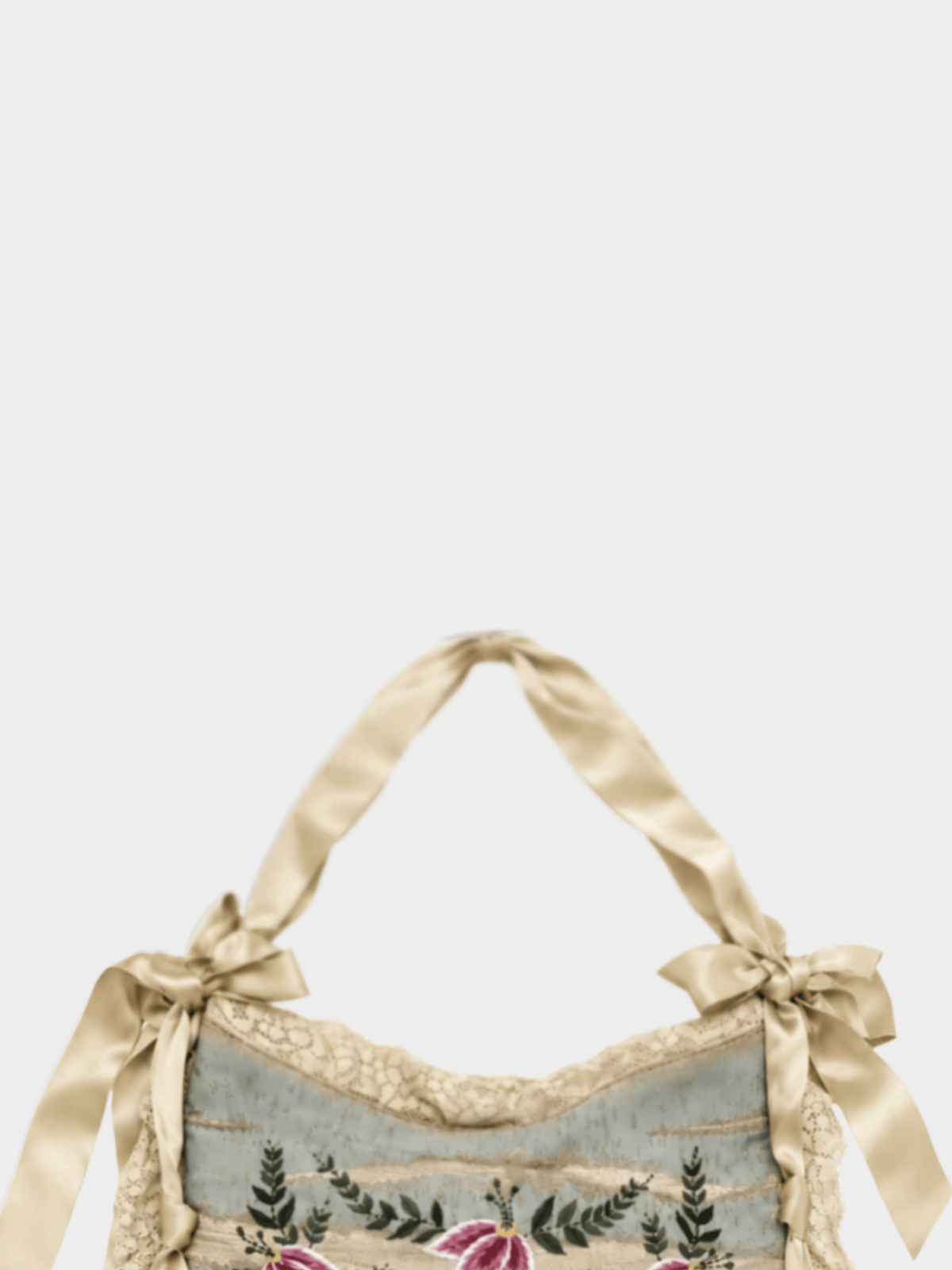 Valentino 2000s Embroidered Ribbon and Lace Bag