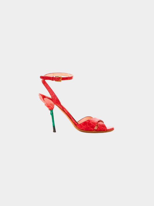 Prada 2000s Red Strawberry Cocco Heels