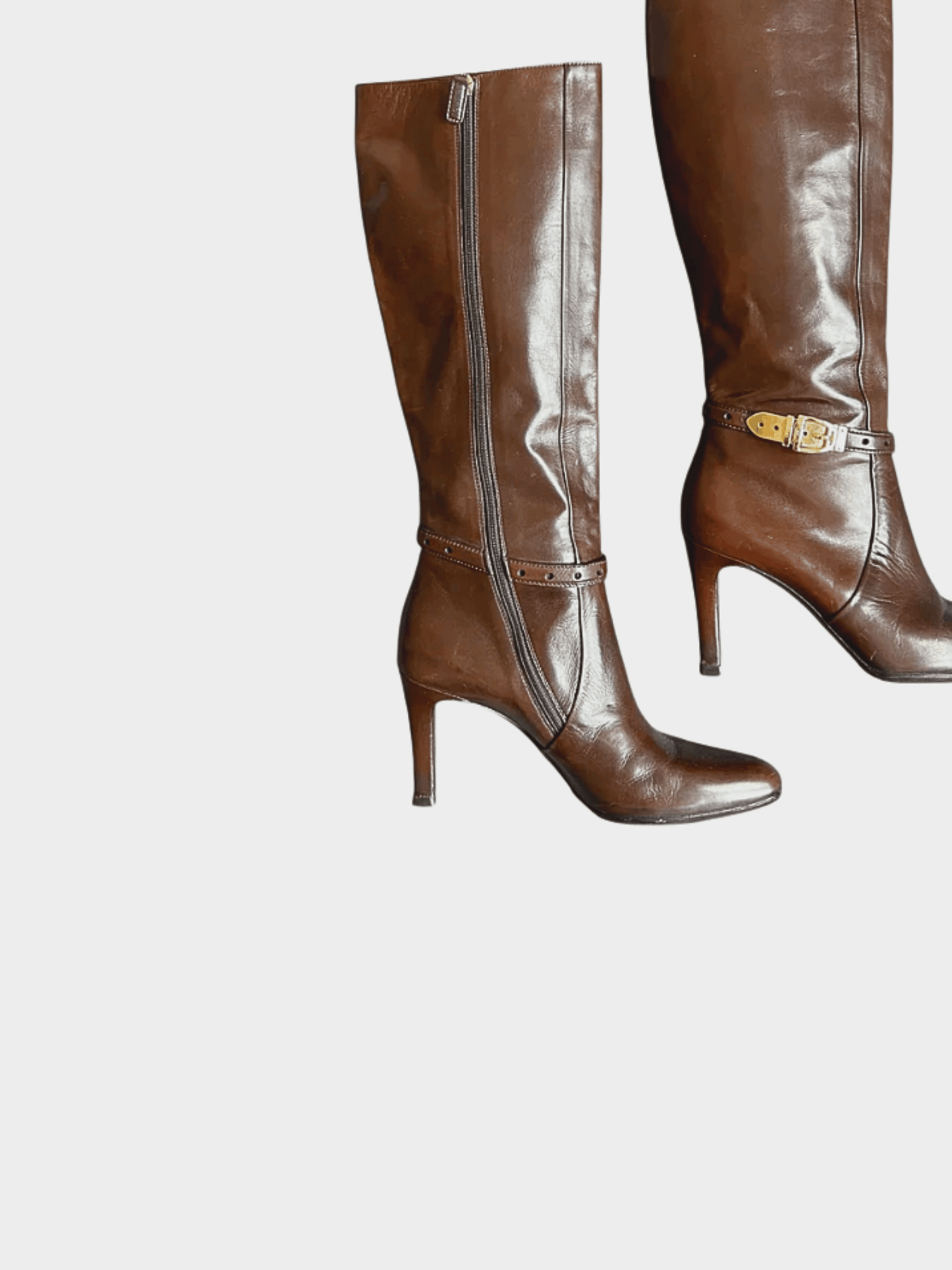Gucci FW 1999 Brown Leather Knee High Boots