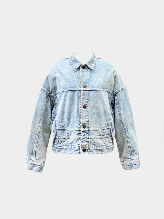 Balenciaga 2010s Blue Upside Down Denim Jacket