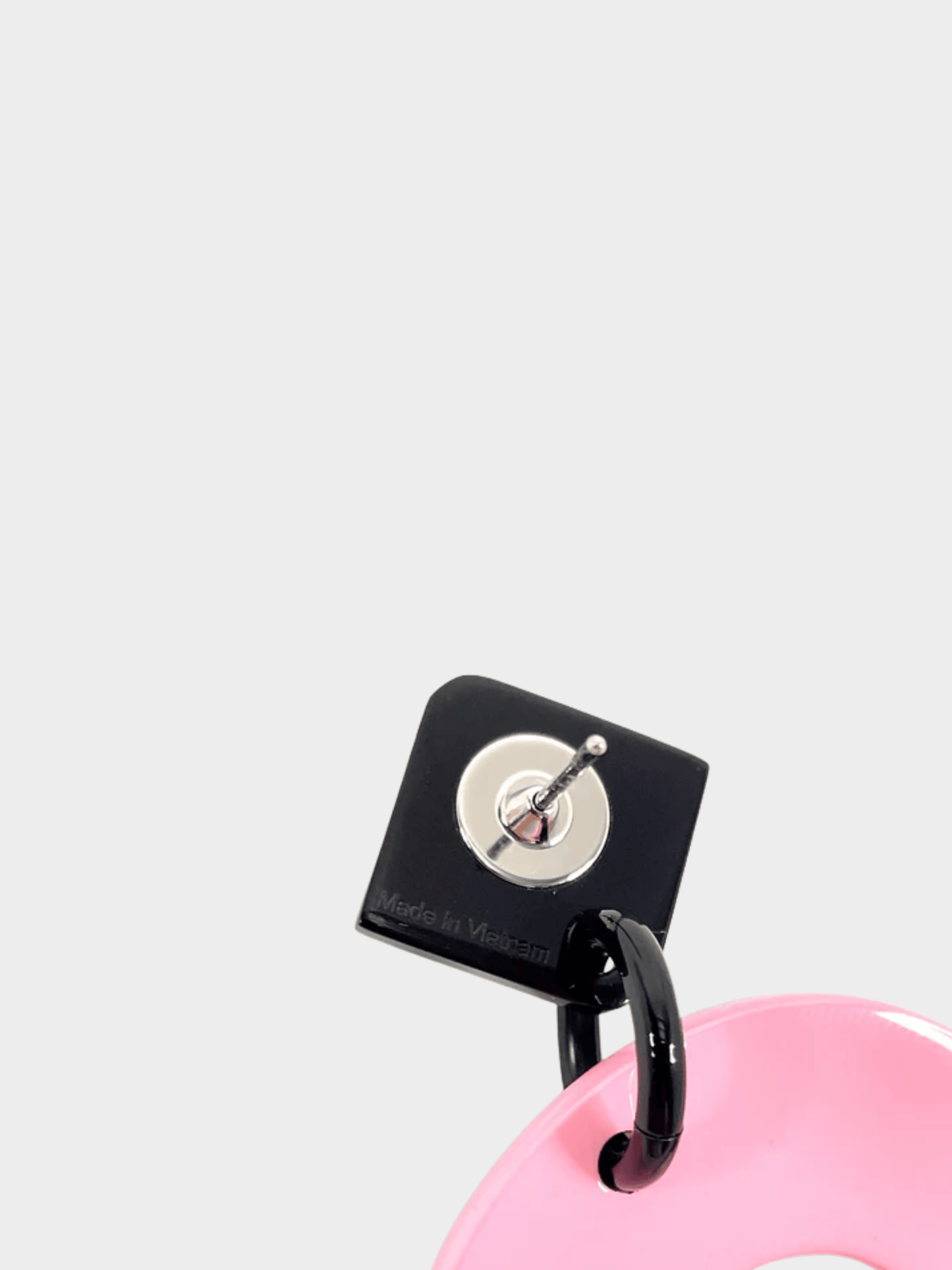 Hermes 2000s Ism Pop Line Pink and Brown Buffalo Horn Earrings