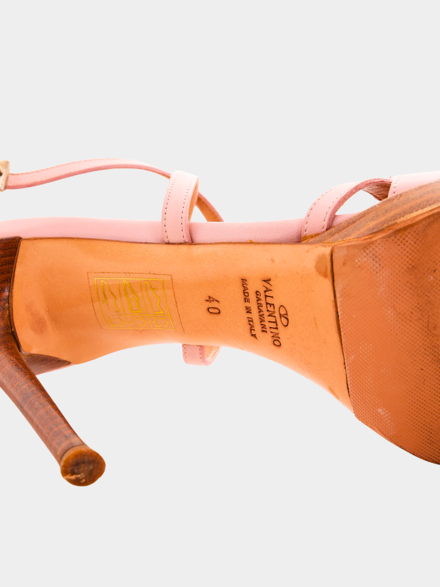 Valentino SS 2004 Dusty rose ankle strap heels