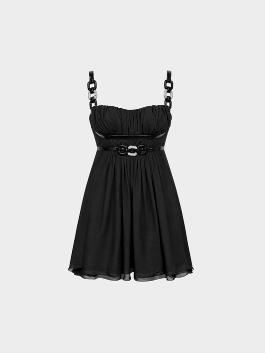 Gai Mattiolo 2000s Black Babydoll Dress