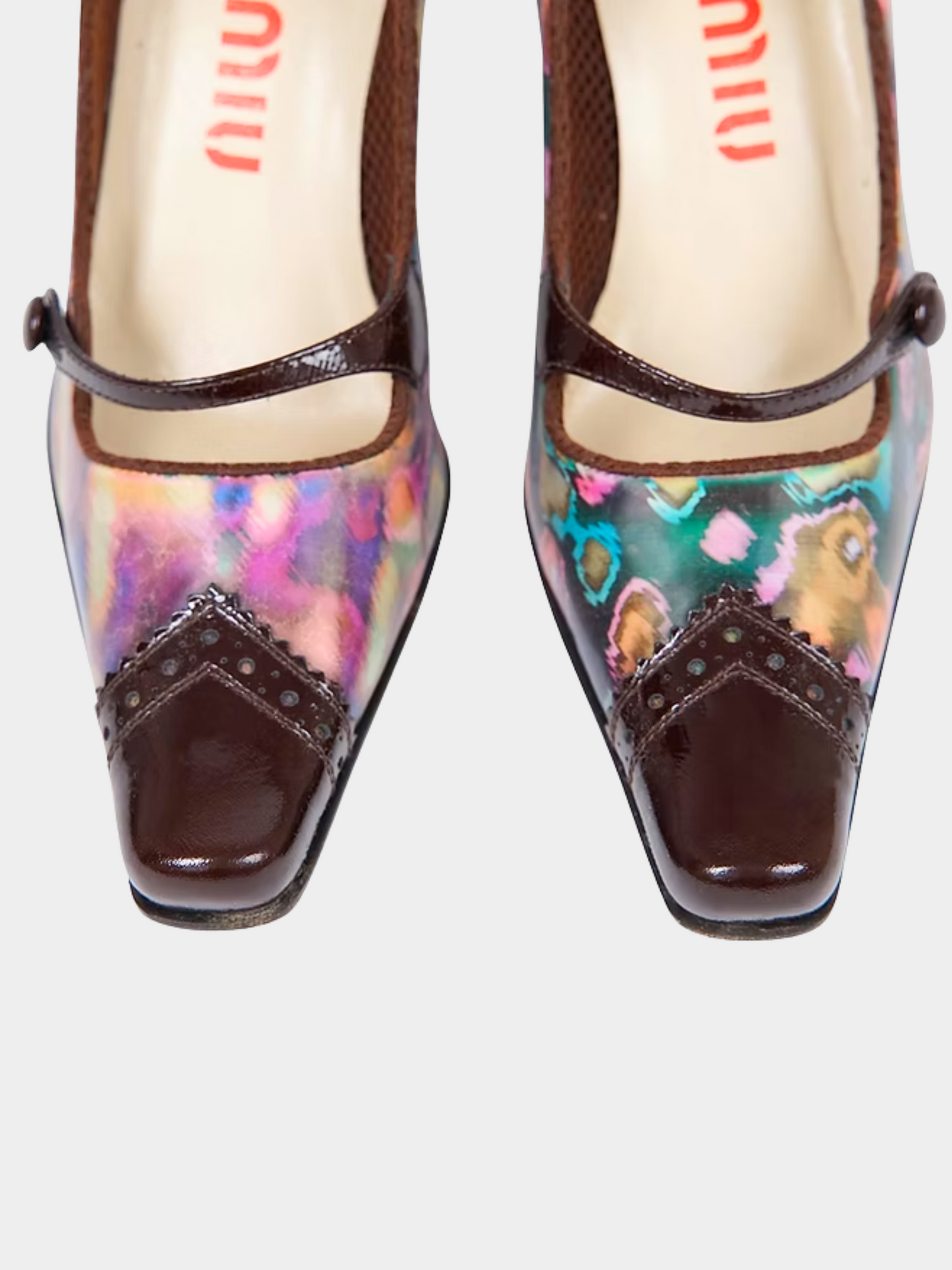 Miu Miu SS1999 Multicolored Holographic Heels