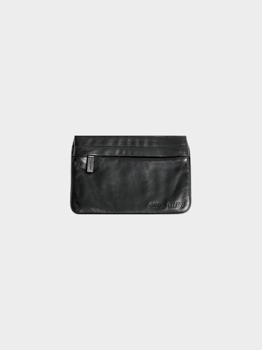 Miu Miu SS 1999 Black Leather Pouch
