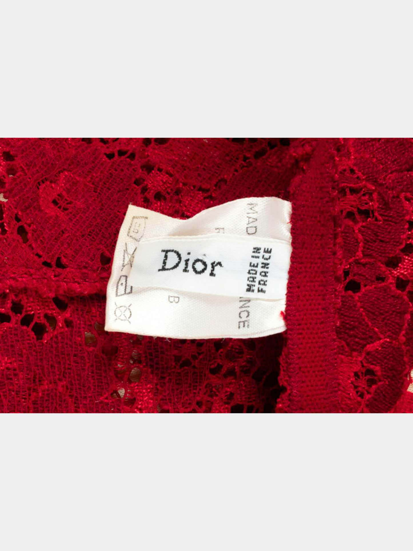 Christian Dior 2000s Red Lace Lingerie Bodysuit