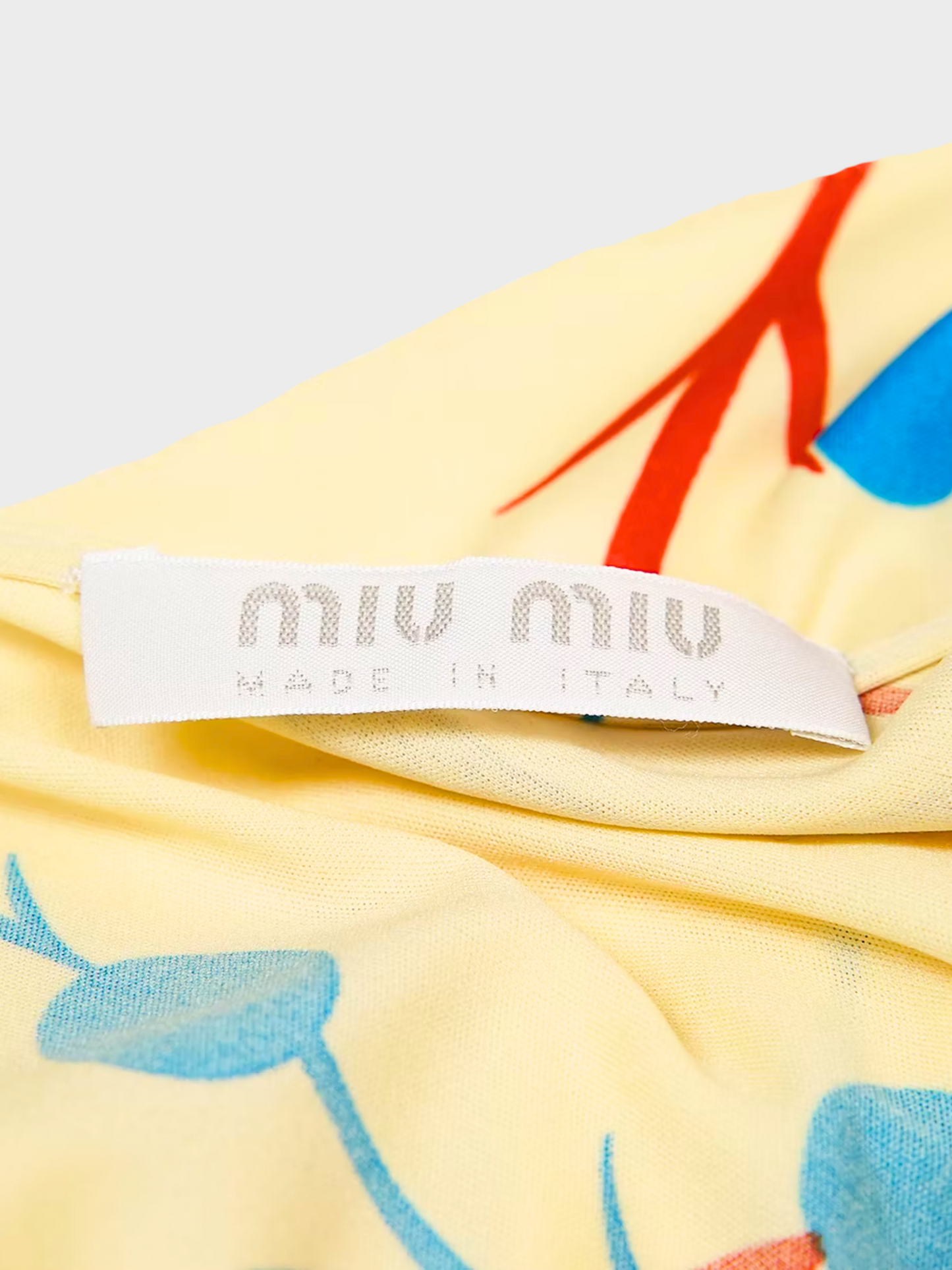 Miu Miu SS 1997 Yellow Floral Skirt