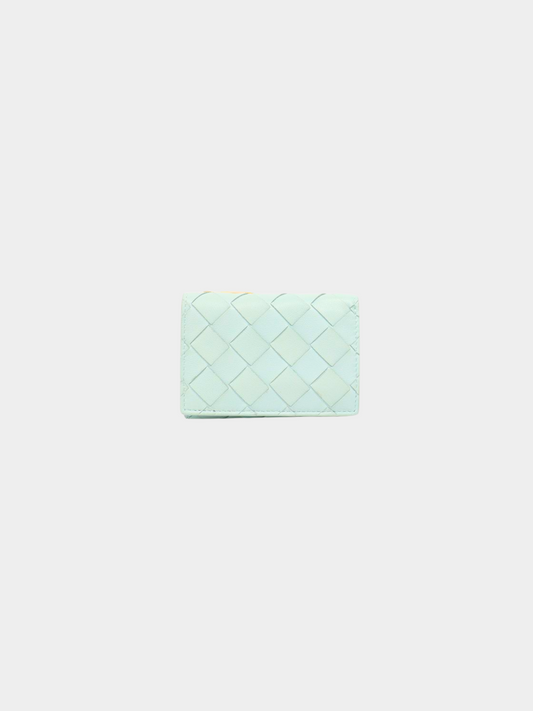 Bottega Veneta 2010s Light Blue Intrecciato Wallet