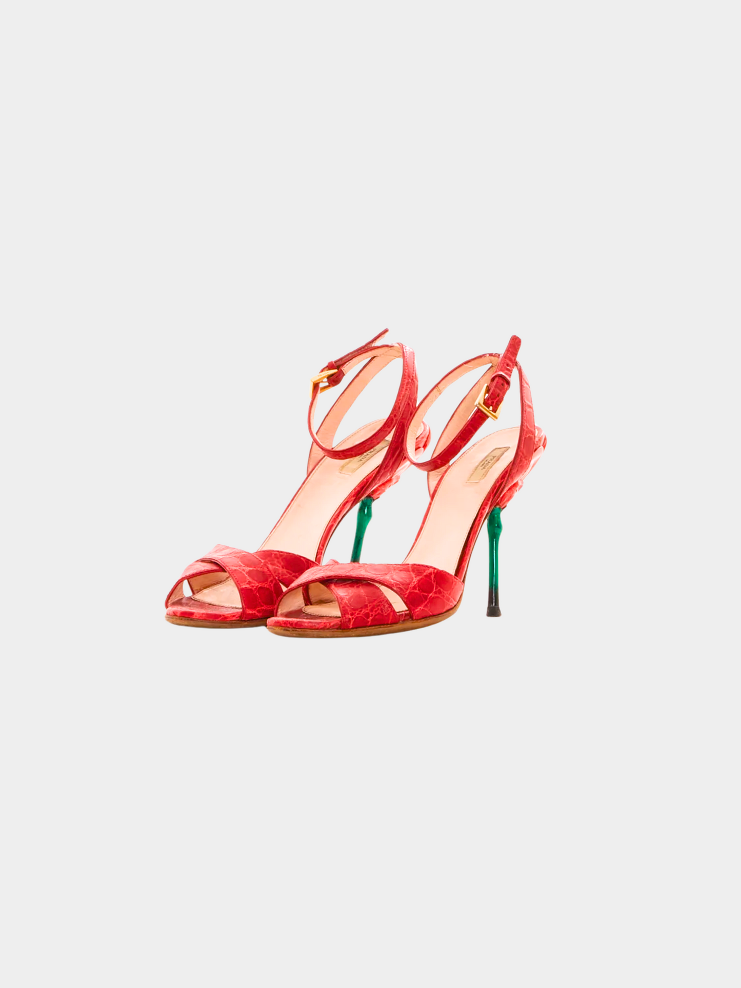 Prada 2000s Red Strawberry Cocco Heels