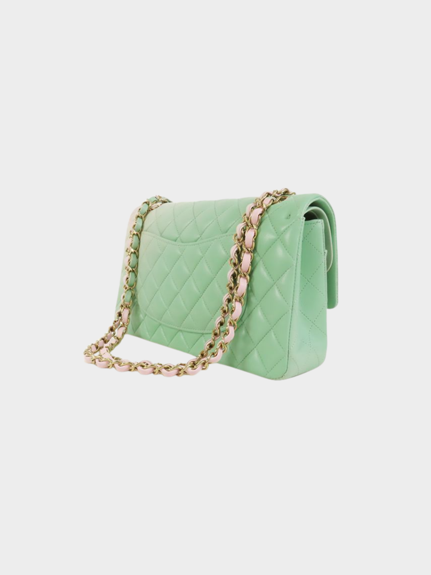 Chanel SS 2024 Green and Purple Pastel Ombre Diamond Quilt Flap Bag