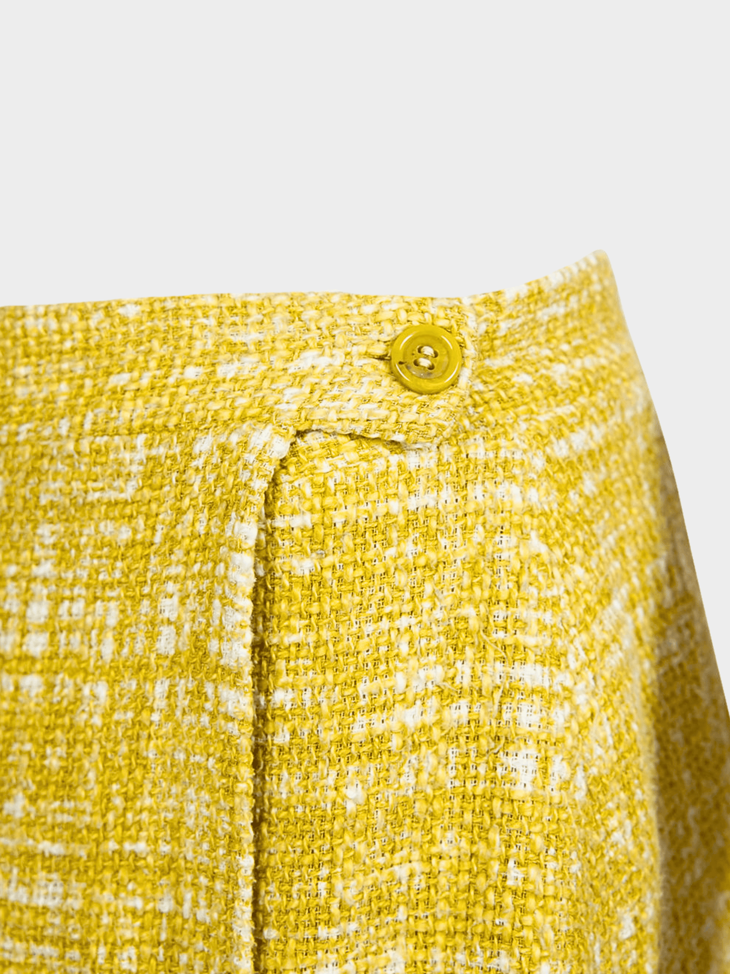Prada SS 1996 Yellow Tweed Mini Skirt
