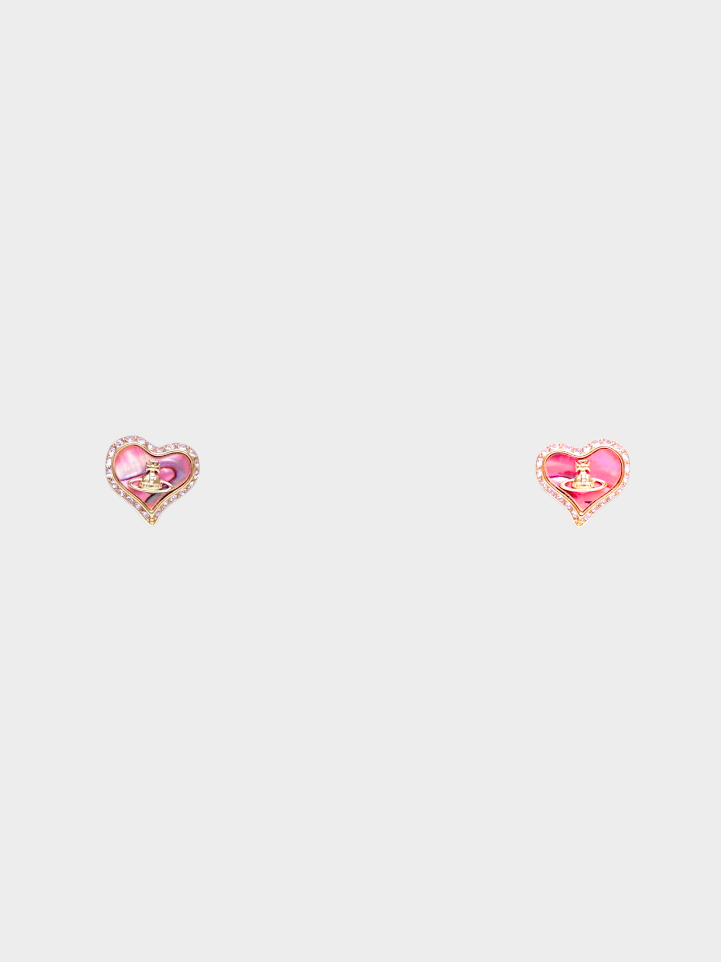 Vivienne Westwood 2010s Pink Heart Earring Studs