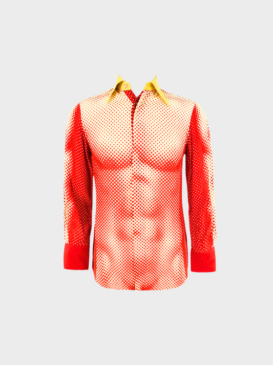 Jean Paul Gaultier SS 1996 Red Tromp L'oeil Muscle Shirt