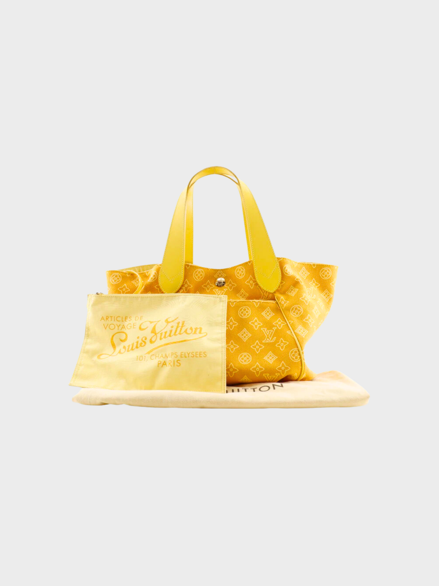 Louis Vuitton 2009 Yellow Monogram Canvas Caba Ipanema GM Tote Bag