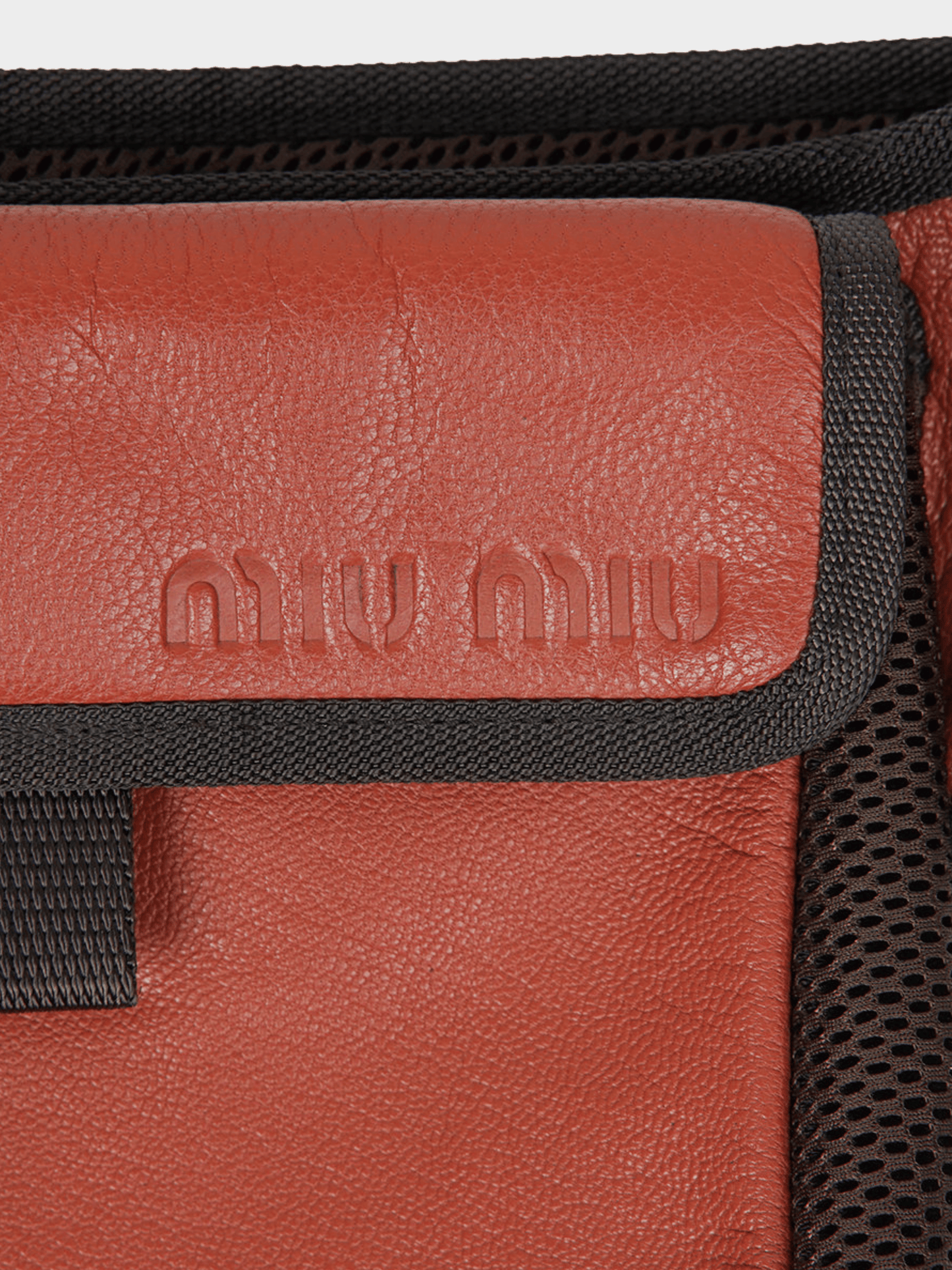 Miu Miu FW 1999 Orange Leather Waist Bag