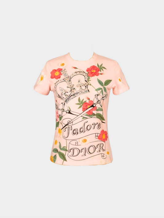 Christian Dior FW 2003 Pink J'adore Dior Tee