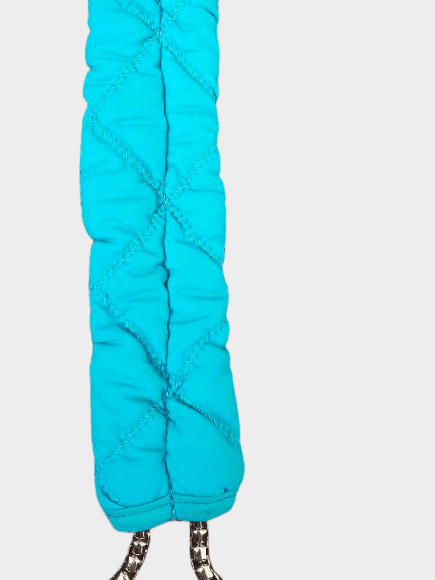 Chanel 2008 Turquoise Nylon Bubble Quilt Medium Flap