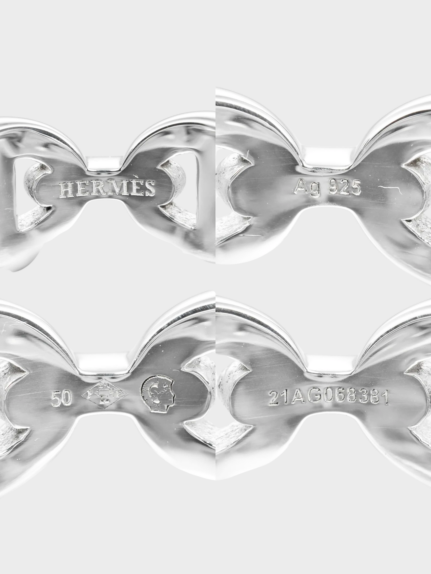 Hermès 2010s Silver Chaine d'Ancre Ancienne Ring