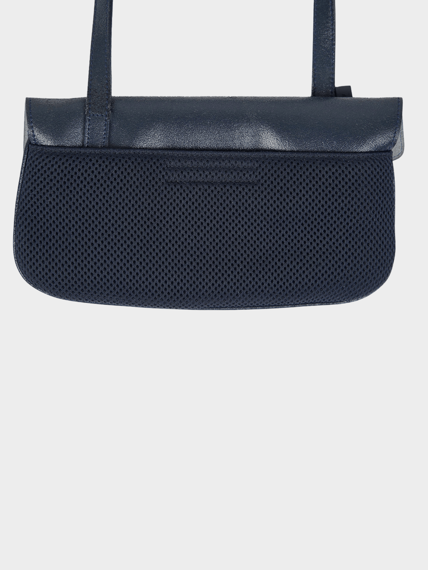 Miu Miu SS 2000 Navy Mesh Leather Bag