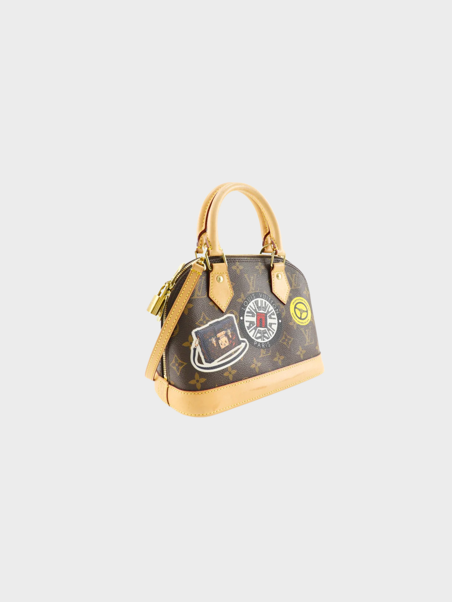 Louis Vuitton 2016 Brown Monogram Alma BB World Tour Handbag