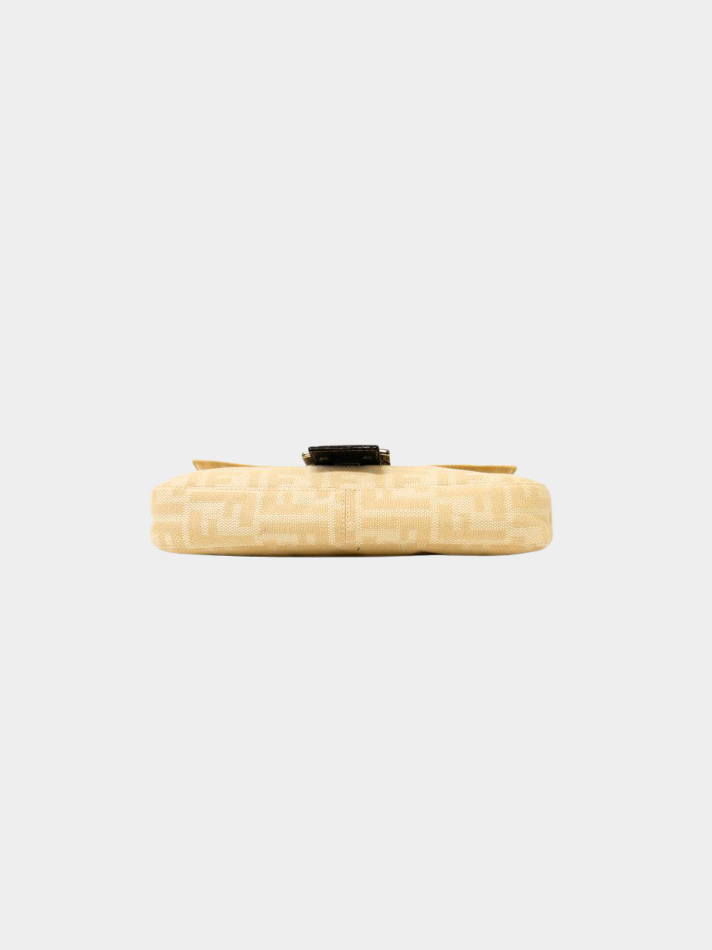 Fendi 2000s White Zucca Baguette Bag