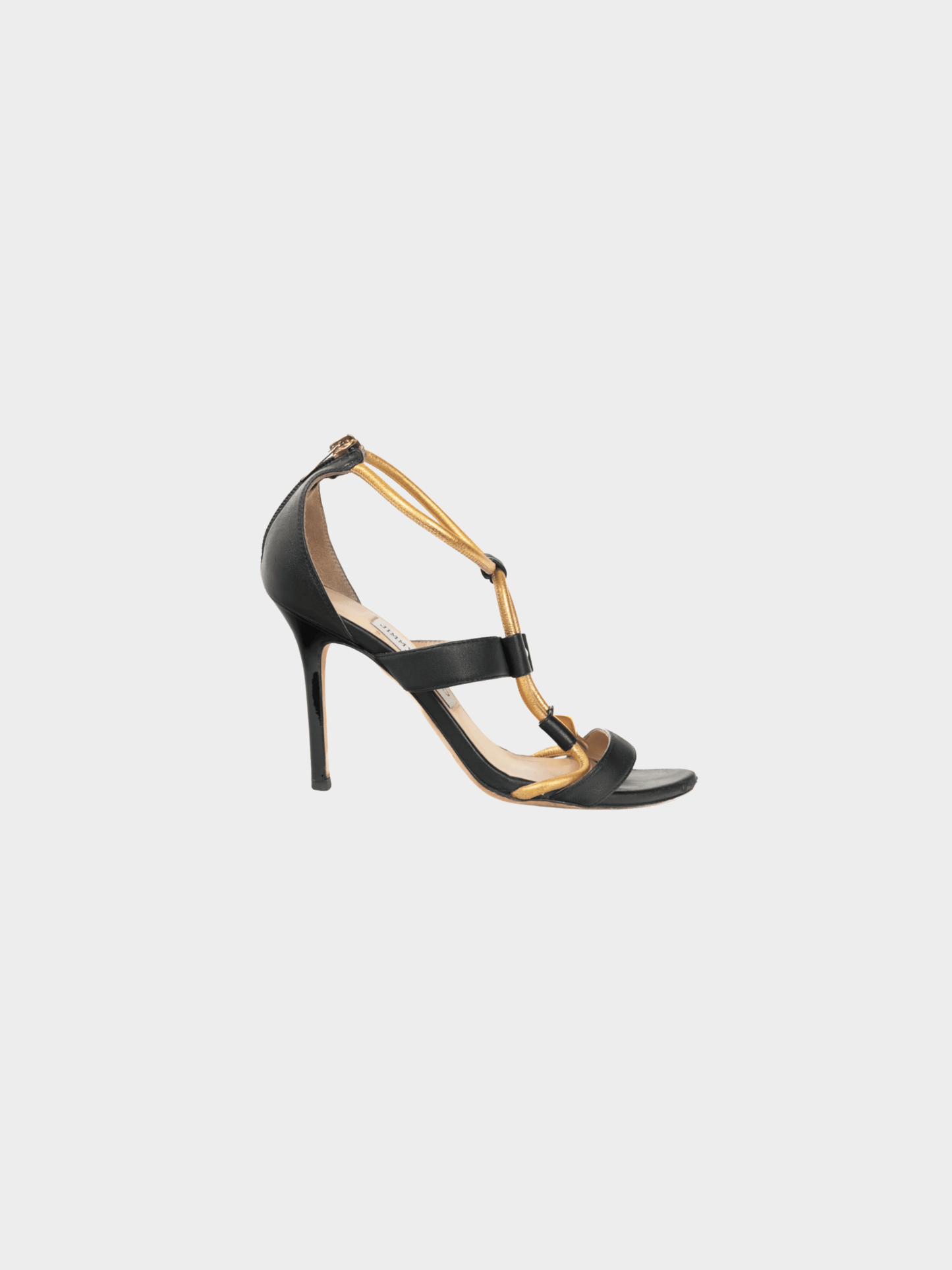 Jimmy Choo 2010s Venus Black Studded Leather Sandals