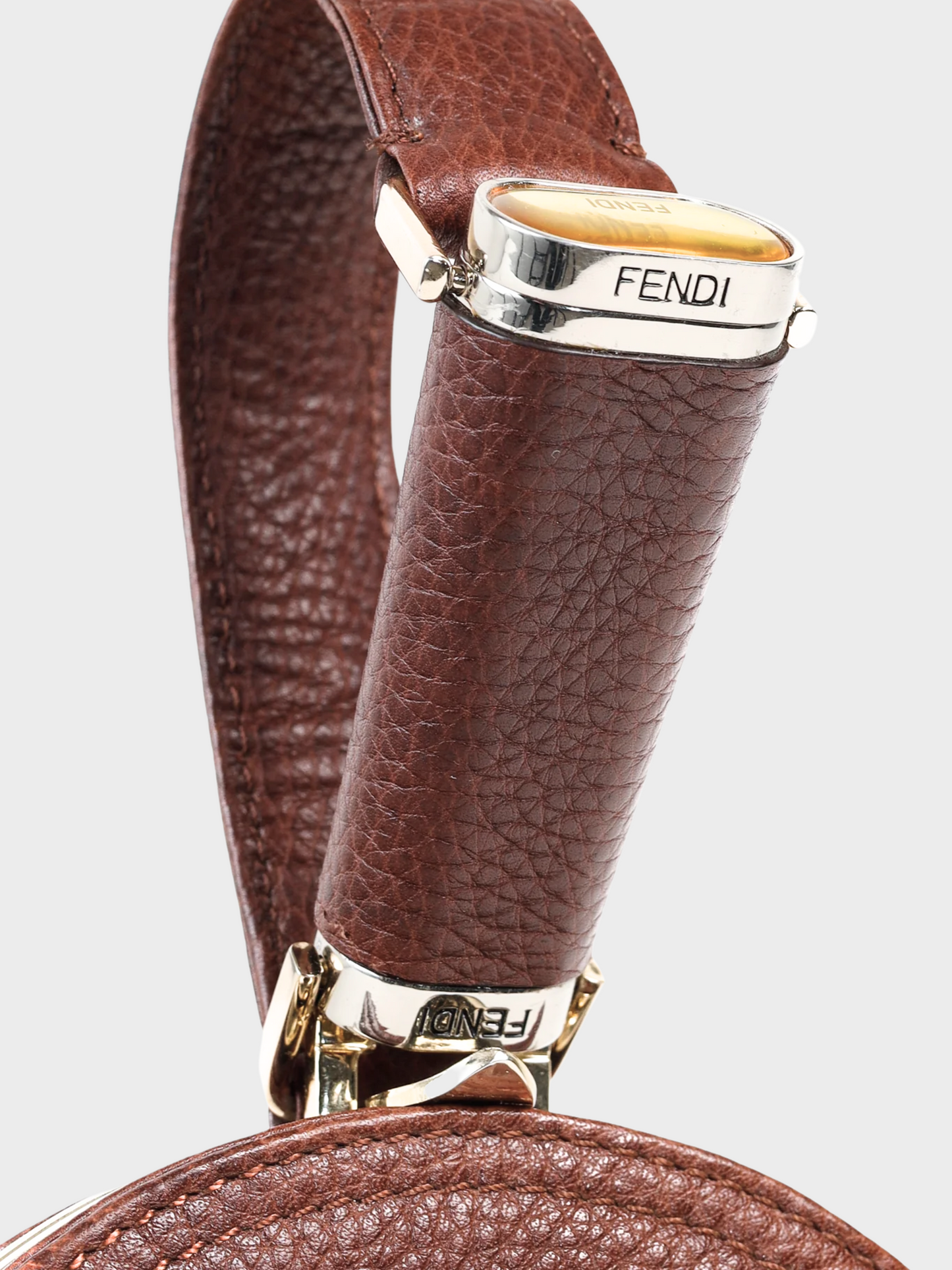 Fendi SS 2005 Brown Spy Runway Pleated Clutch