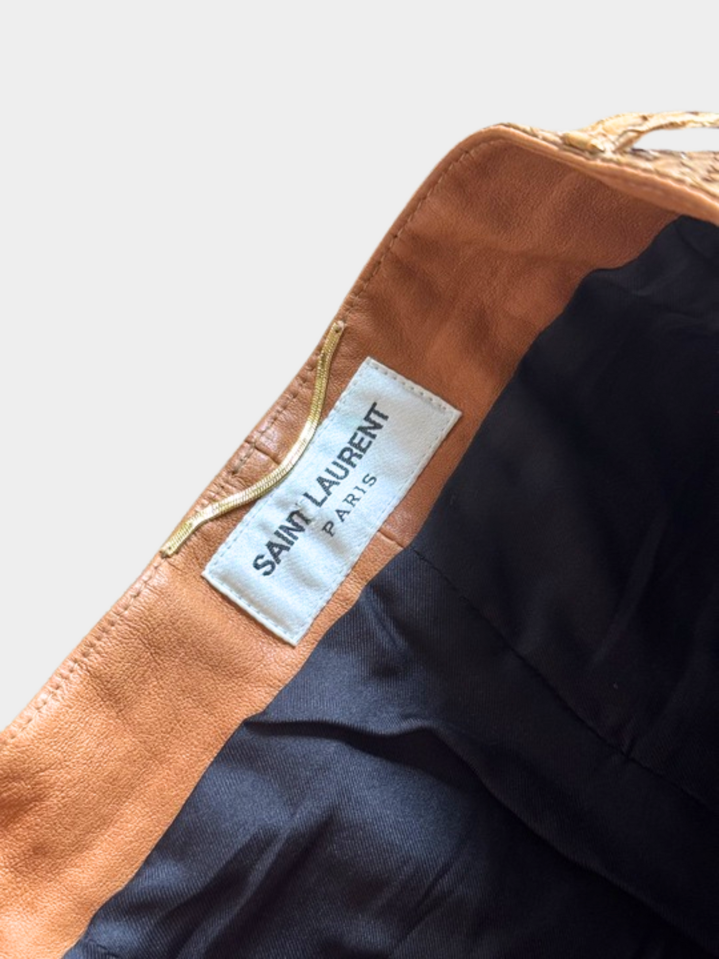 Yves Saint Laurent 2010s Brown Snakeskin Shorts